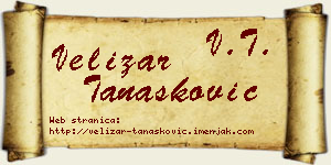 Velizar Tanasković vizit kartica